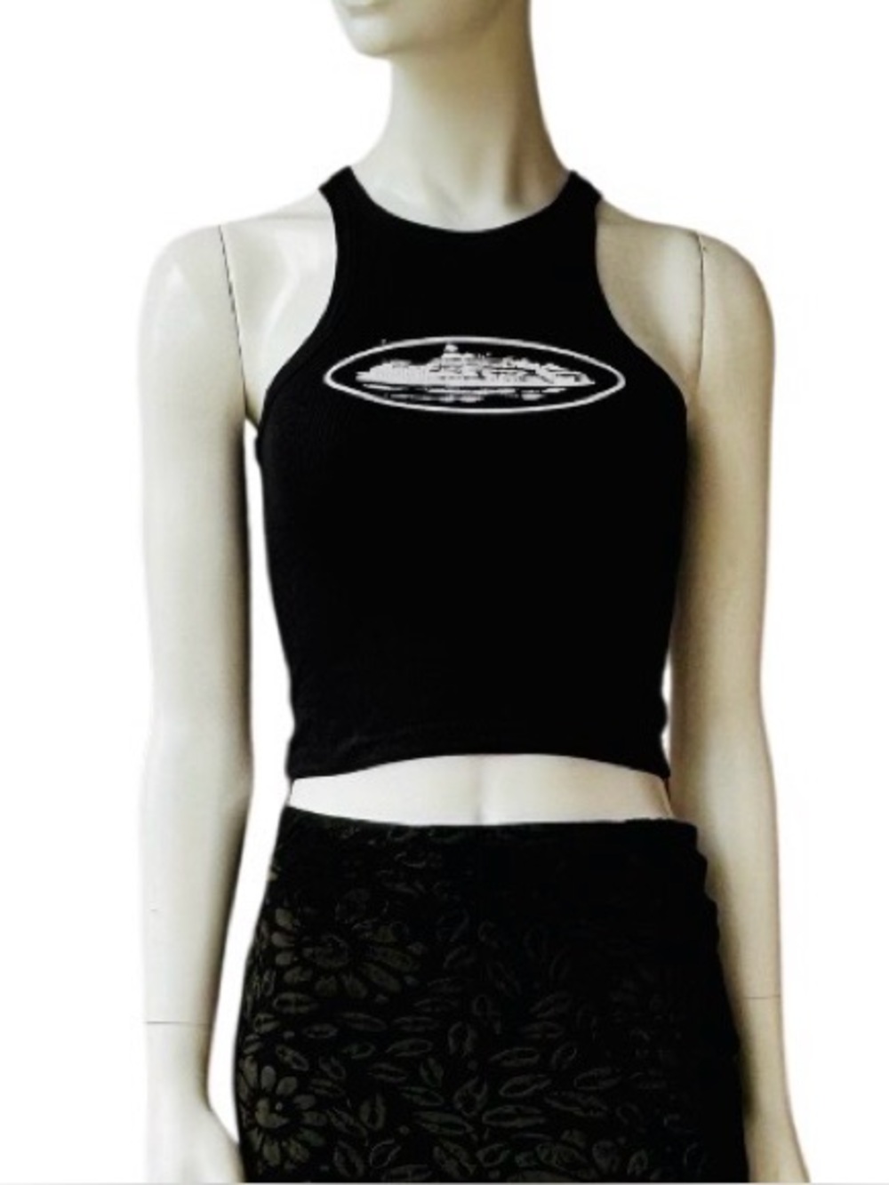 Corteiz Guerillaz Alcatraz Black Tank Top